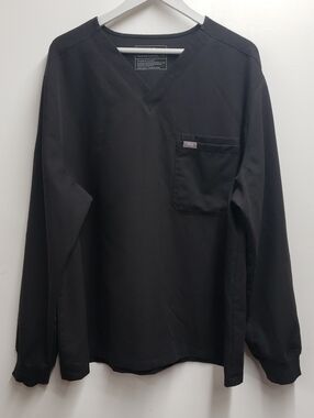 Figs Long Sleeve Catarina Scrub Top Size XXL Black Technical Collection